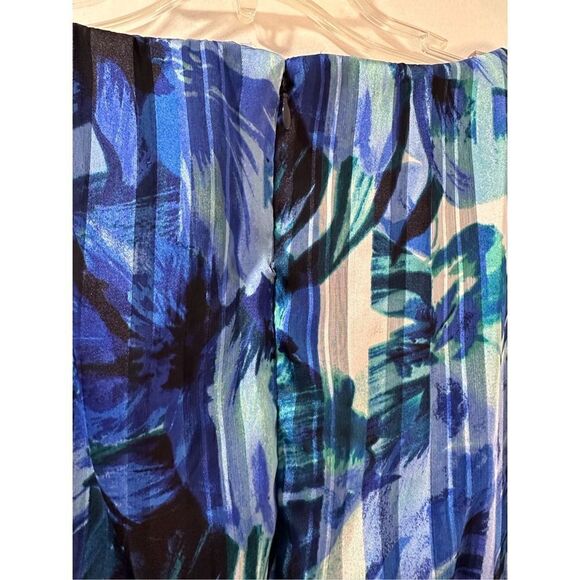 Luxe Carmen Marco Valvo fully lined blue teal sleeveless dress size 10 #40-1023 - Picture 4 of 9